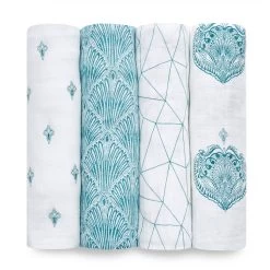 Aden + Anais Aden & Anais Swaddle Classic 4pack 31 Aden + Anais Aden & Anais Swaddle Classic 4pack -Baby Products Store 2083 0 classic swaddle 4pk paisley teal