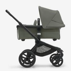 Bugaboo Fox5 Complete -Baby Products Store Bugaboo Fox 5 bassinet seat stroller black chassis forest green fabrics forest green sun canopy x PV006115 03