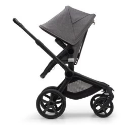 Bugaboo Fox5 Complete -Baby Products Store Bugaboo Fox 5 bassinet seat stroller black chassis grey melange fabrics grey melange sun canopy x PV006313 04