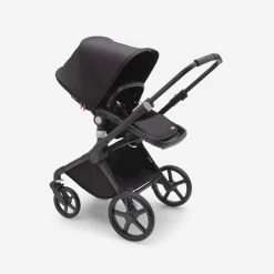 Bugaboo Fox Cub Complete -Baby Products Store Bugaboo Fox Cub bassinet seat stroller black chassis midnight black fabrics midnight black sun canopy x PV006108 04