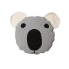 Cushion Crochet Animal Coco 50cm -Baby Products Store Round gray crochet cushion