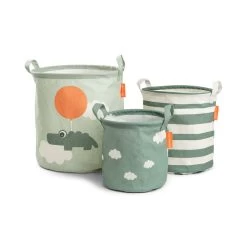 Done By Deer Storage Basket Set 3pcs Happy Clouds 12 Done By Deer Storage Basket Set 3pcs Happy Clouds -Baby Products Store Storage basket set 3 pcs Happy clouds Green Front PS 700x 5ab37290 ab2e 46d6 9a92 3cf76bd80c5d