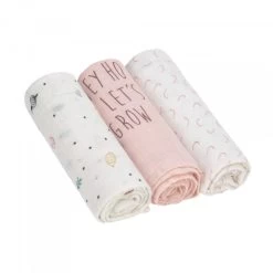 LÄSSIG Heavenly Soft Swaddle Large 3 Pack -Baby Products Store explorer girls
