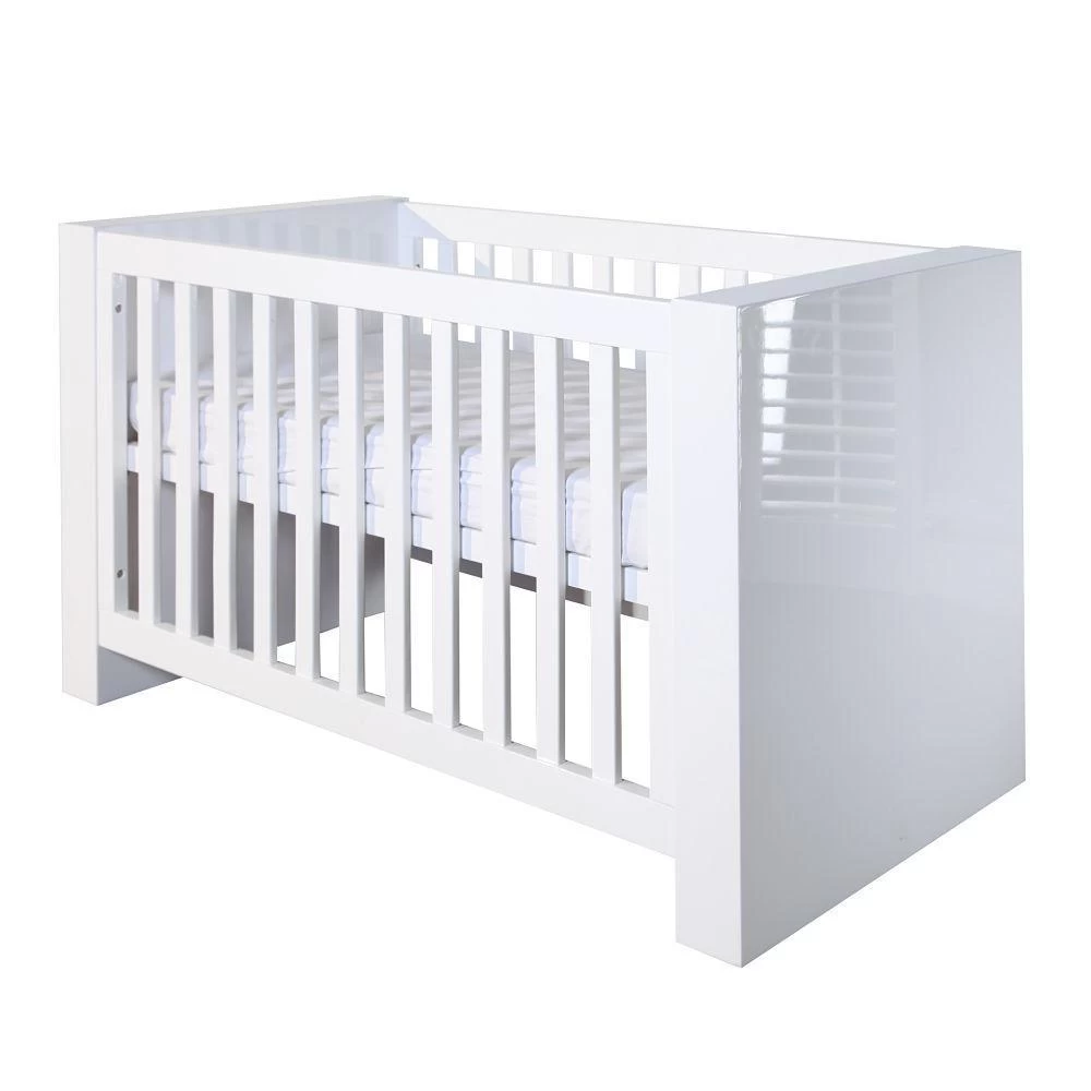 Somero White Glossy Cot Bed 140 X 70 3 Somero White Glossy Cot Bed 140 X 70