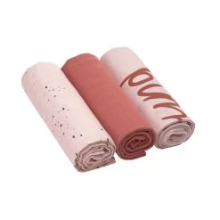 LÄSSIG Swaddle & Burp Blankets Large 3 Pack