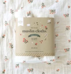 Muslin Cloth 2pk -Baby Products Store mulfpi01 lr 4 muslin cloths set of 2 little flowers 2